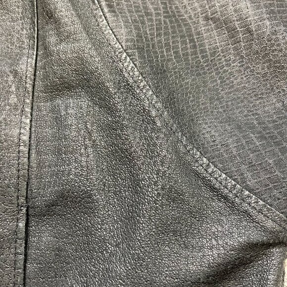 Vintage Pelle Leather Jacket Medium Black Dolman Sleeve Oversized - Picture 12 of 12